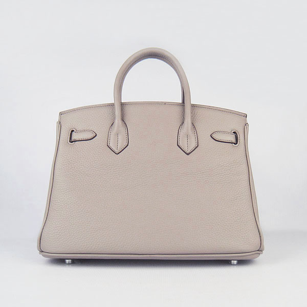 Replica Hermes Birkin 30CM Togo Leather Bag Grey 6088 On Sale - Click Image to Close